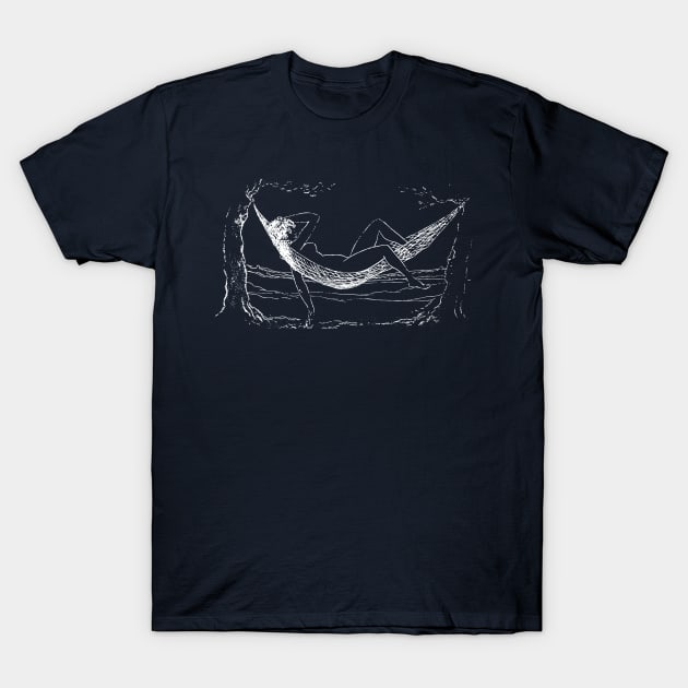 Vintage nude woman in a hammock - white T-Shirt by PharaohCloset